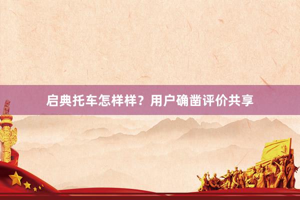 启典托车怎样样？用户确凿评价共享